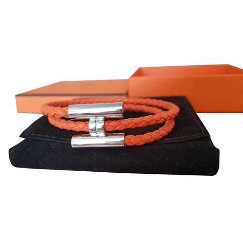 bracelet hermès cuir tressé